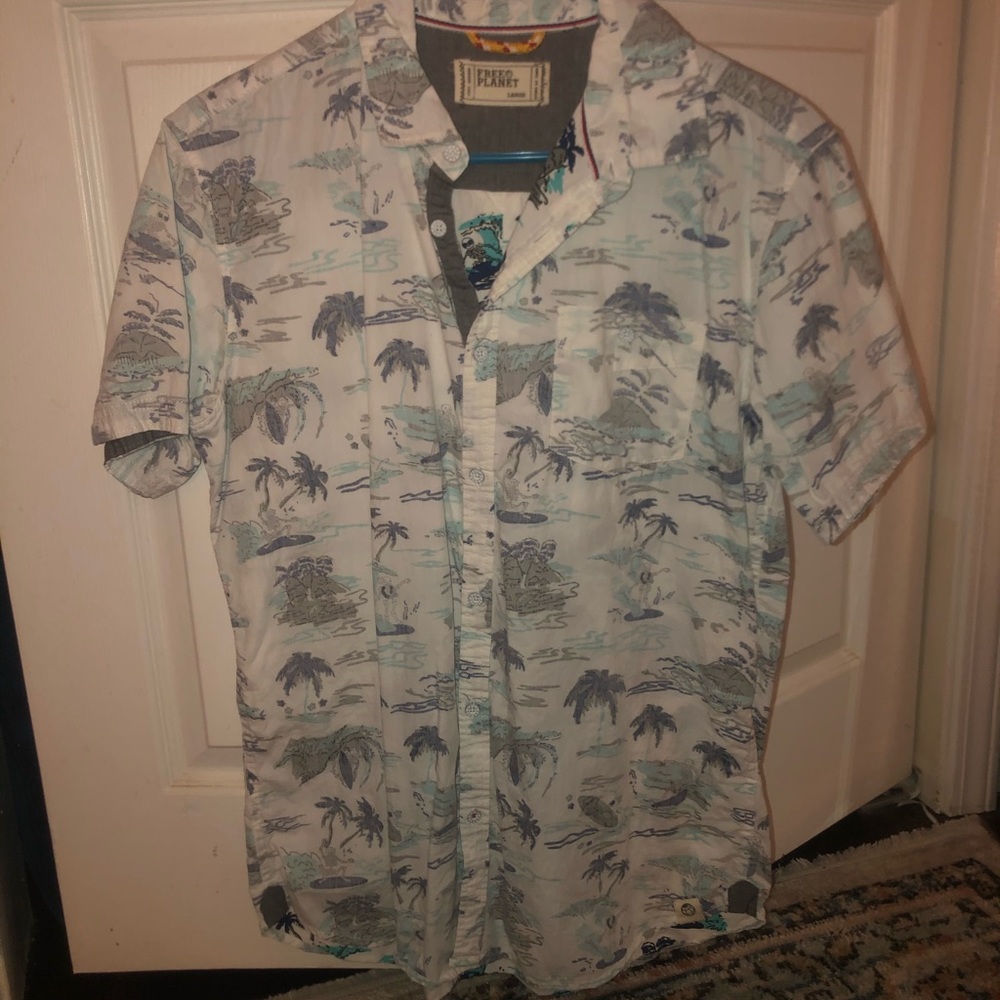 Free Planet Button Down